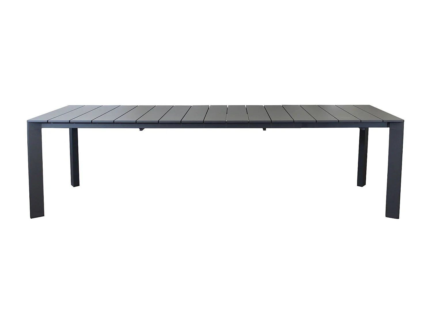 MilaniHome.it - tavolo da giardino in alluminio allungabile 165/215X85 di design per esterno giardino di coloreAntracite