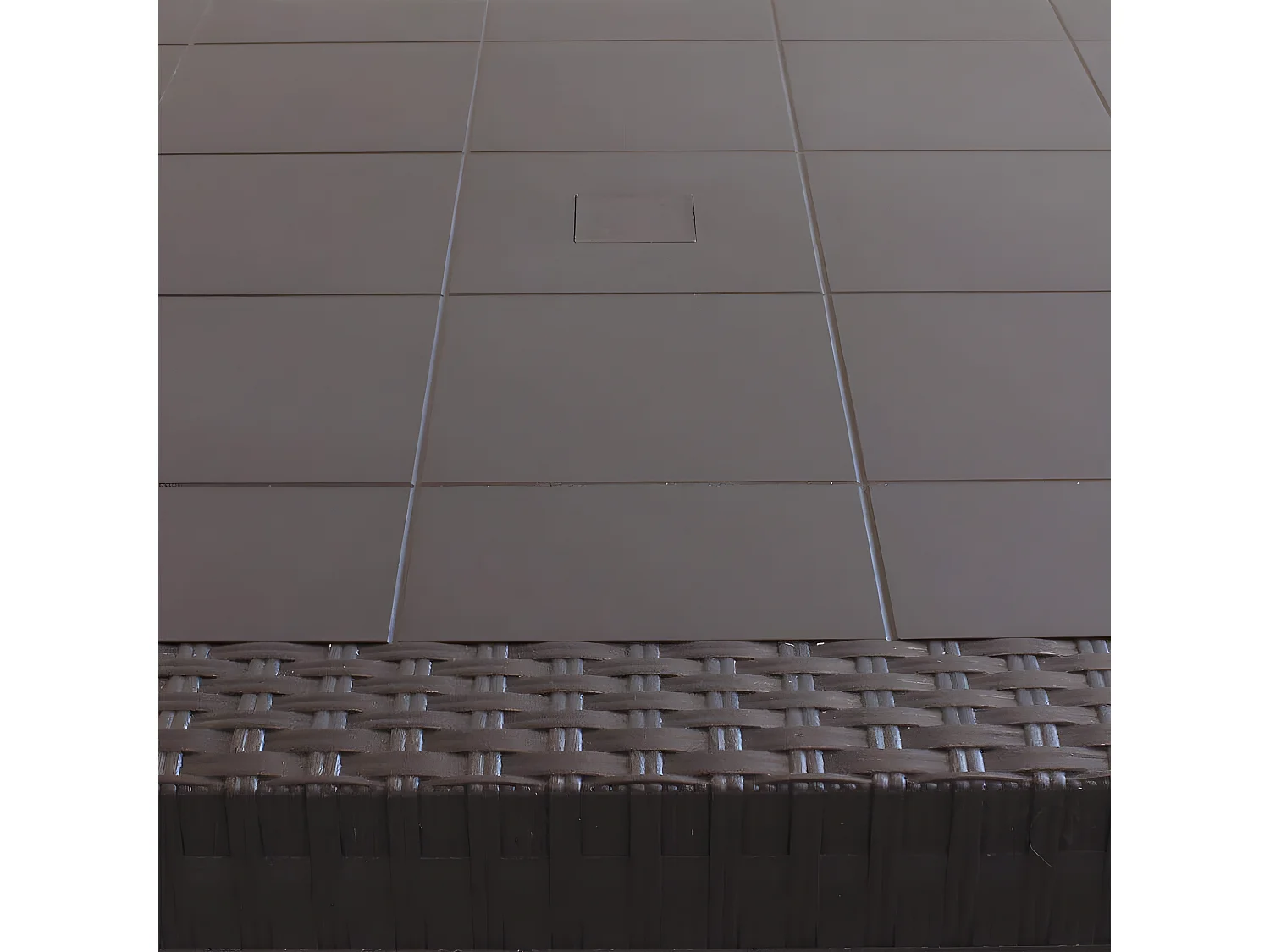 MilaniHome.it - Tavolo Da Giardino Rettangolare Fisso In Wicker Stampato Marrone Cm 150x90 Da Esterno Giardino Terrazzo Portico Locale Bardi coloreMarrone