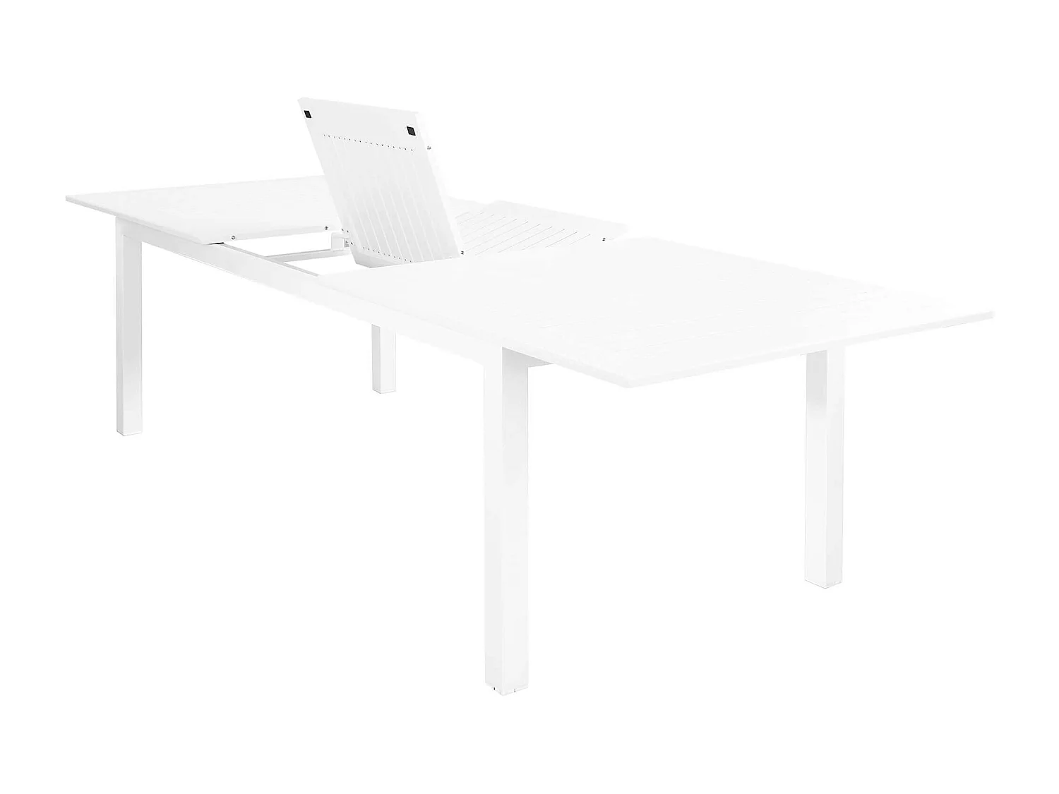 MilaniHome.it - Tavolo Rettangolare Allungabile In Alluminio 220/280x100 Da Esterno Giardino, Per Ristorante Agriturismo Albergo Hoteldi coloreBianco