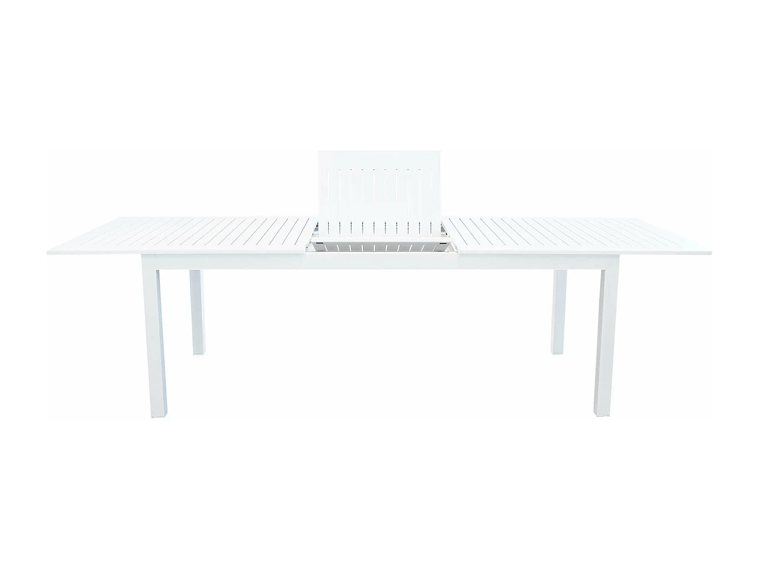 MilaniHome.it - Tavolo Rettangolare Allungabile In Alluminio 220/280x100 Da Esterno Giardino, Per Ristorante Agriturismo Albergo Hoteldi coloreBianco