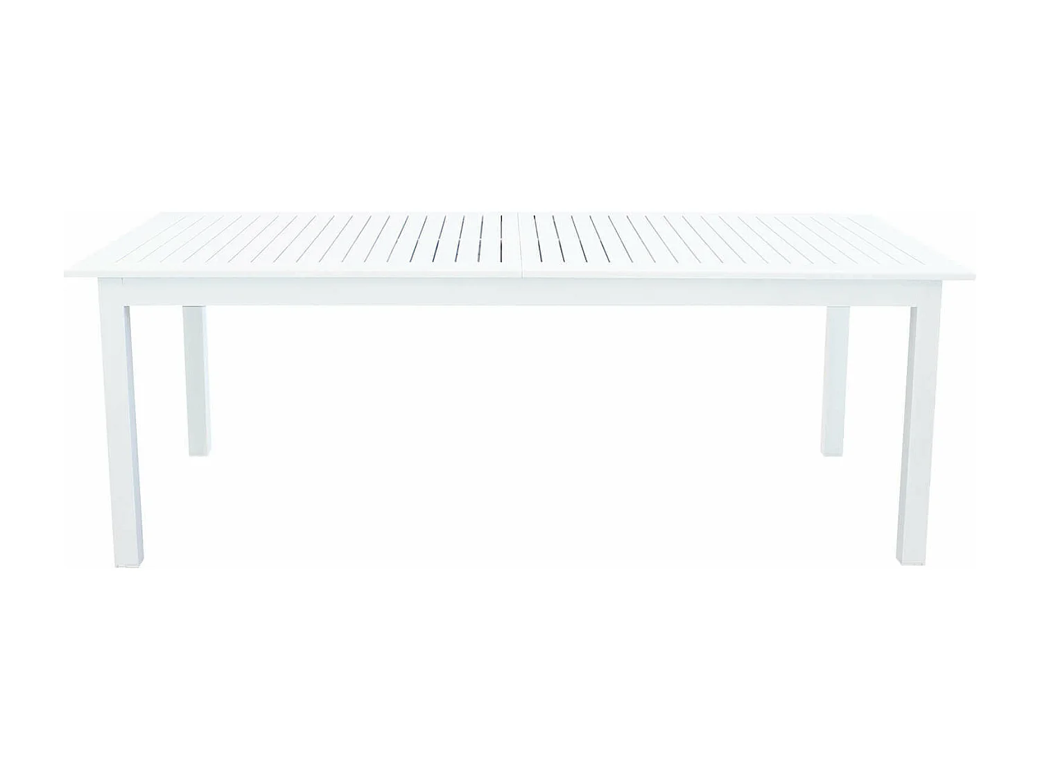MilaniHome.it - Tavolo Rettangolare Allungabile In Alluminio 220/280x100 Da Esterno Giardino, Per Ristorante Agriturismo Albergo Hoteldi coloreBianco
