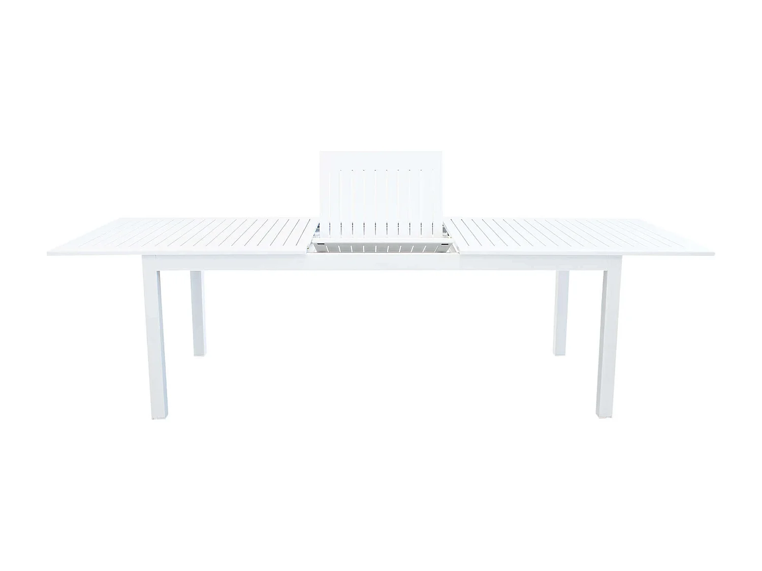 MilaniHome.it - Tavolo Rettangolare Allungabile In Alluminio 220/280x100 Da Esterno Giardino, Per Ristorante Agriturismo Albergo Hoteldi coloreBianco