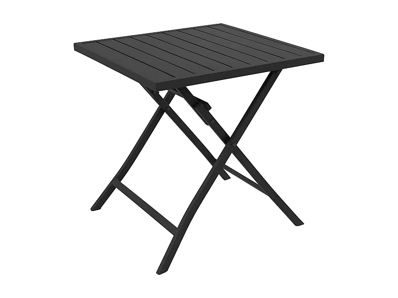 MilaniHome.it - Tavolo Da Giardino Pieghevole Salvaspazio In Alluminio 70x70 Colore Tortoradi coloreTortora