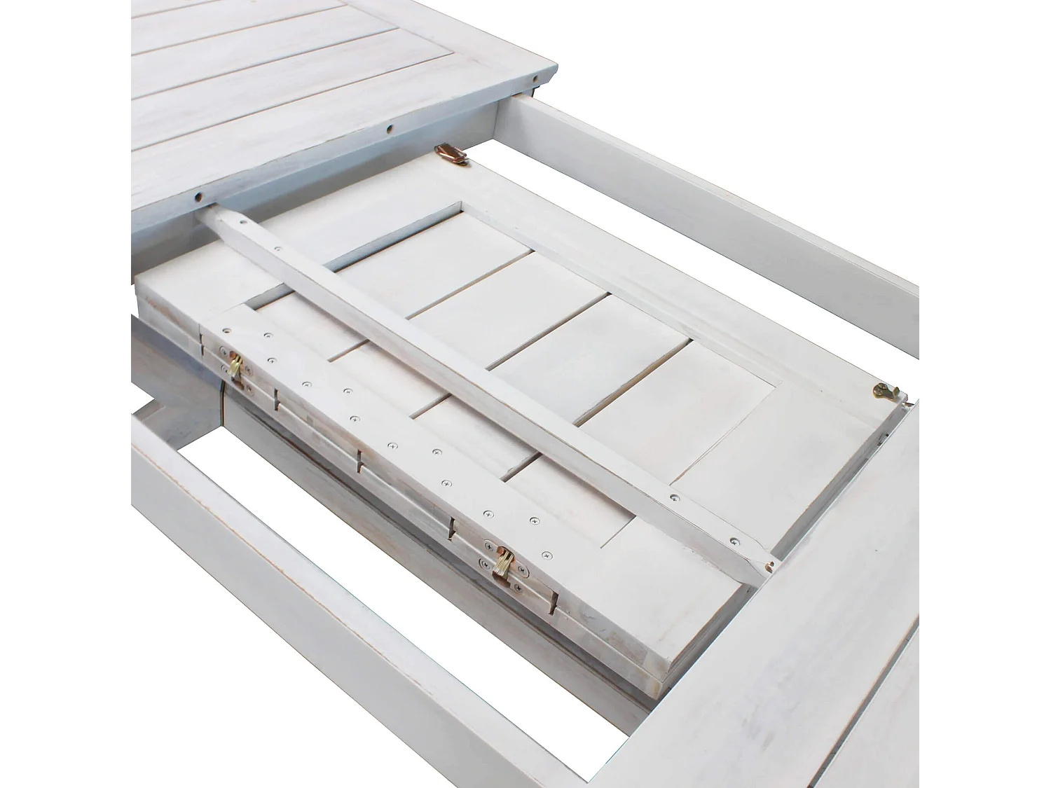 MilaniHome.it - Tavolo Rettangolare Allungabile In Legno Di Acacia 180/240x90 Bianco Per Esterno Giardino Portico Ristorante Bar Hoteldi coloreBianco