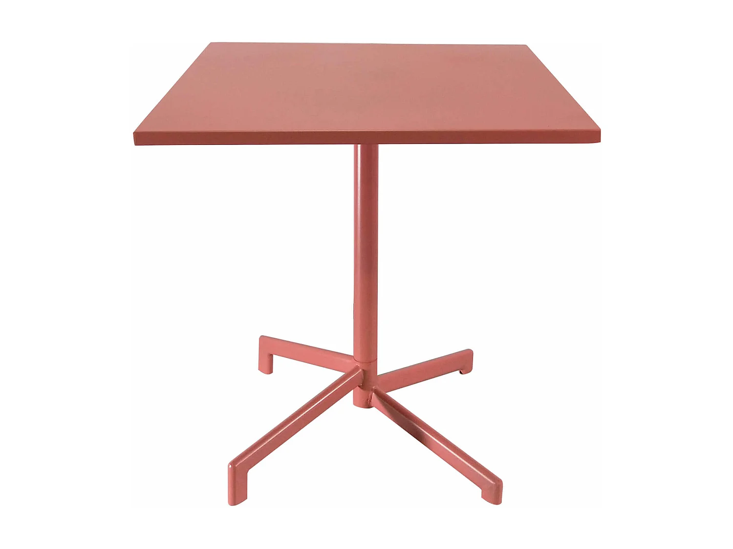 MilaniHome.it - Tavolo Quadrato Fisso In Ferro Nero 70x70 Per Esterno Giardino, Portico, Ristorante, Gelateria Bar Hotel Albergo Colore rossodi coloreRosso