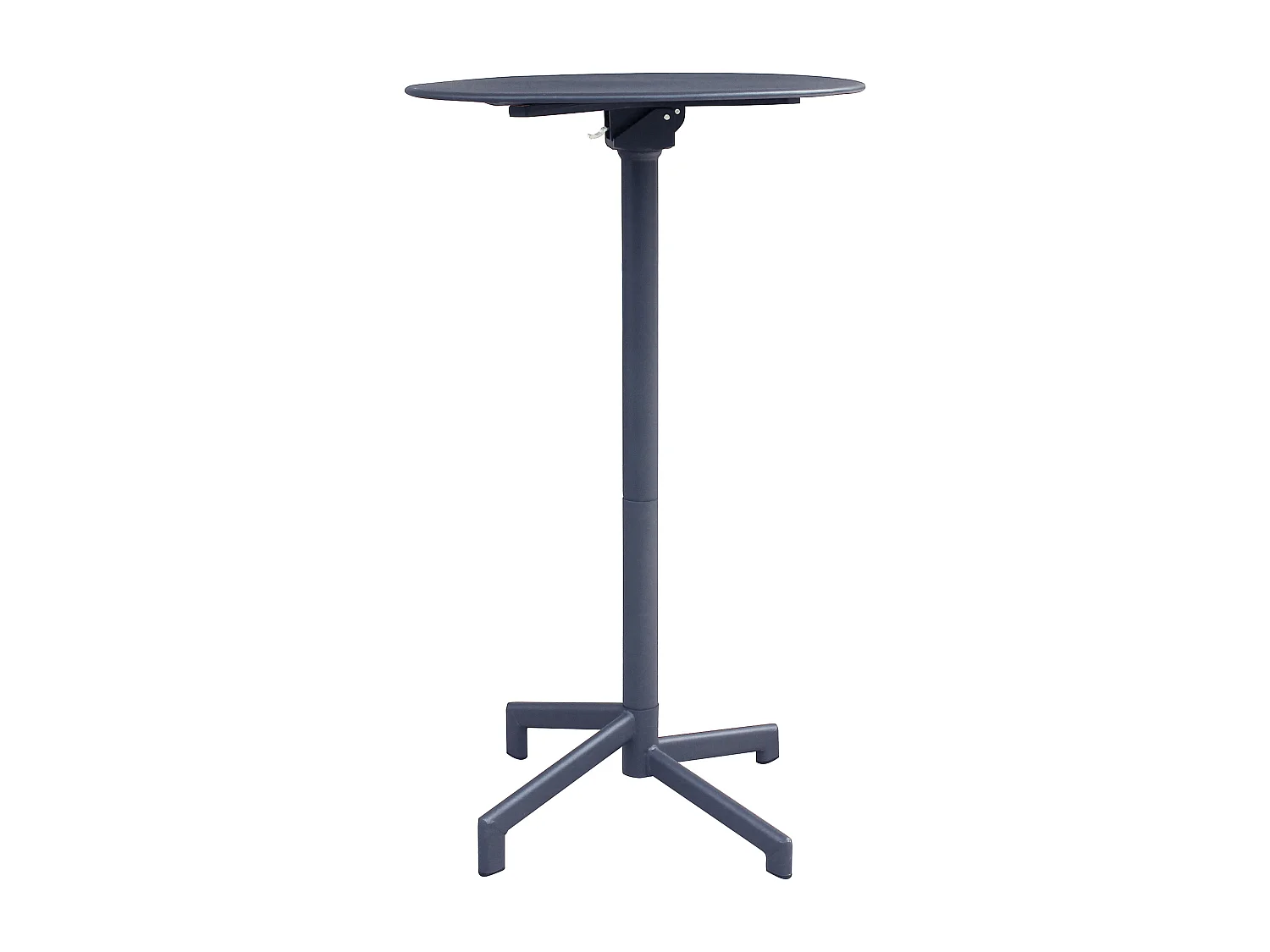 MilaniHome.it - Tavolo Alto In Metallo Per Bar Da Esterno Giardino Con Piano Ribaltabile, Cm diametro 60x102 H Colore Grigio scurodi coloreGrigio scuro