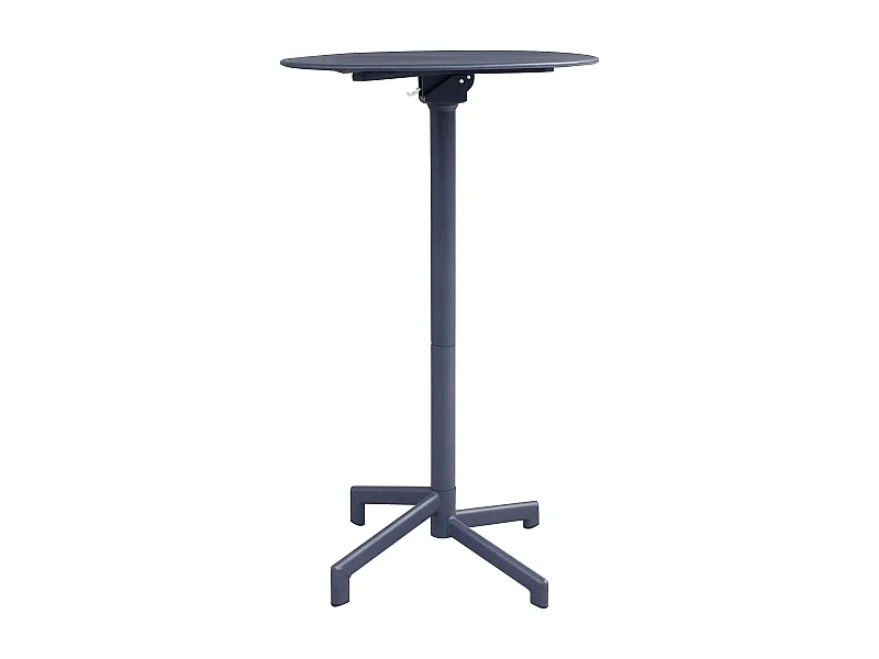 MilaniHome.it - Tavolo Alto In Metallo Per Bar Da Esterno Giardino Con Piano Ribaltabile, Cm diametro 60x102 H Colore Grigio scurodi coloreGrigio scuro