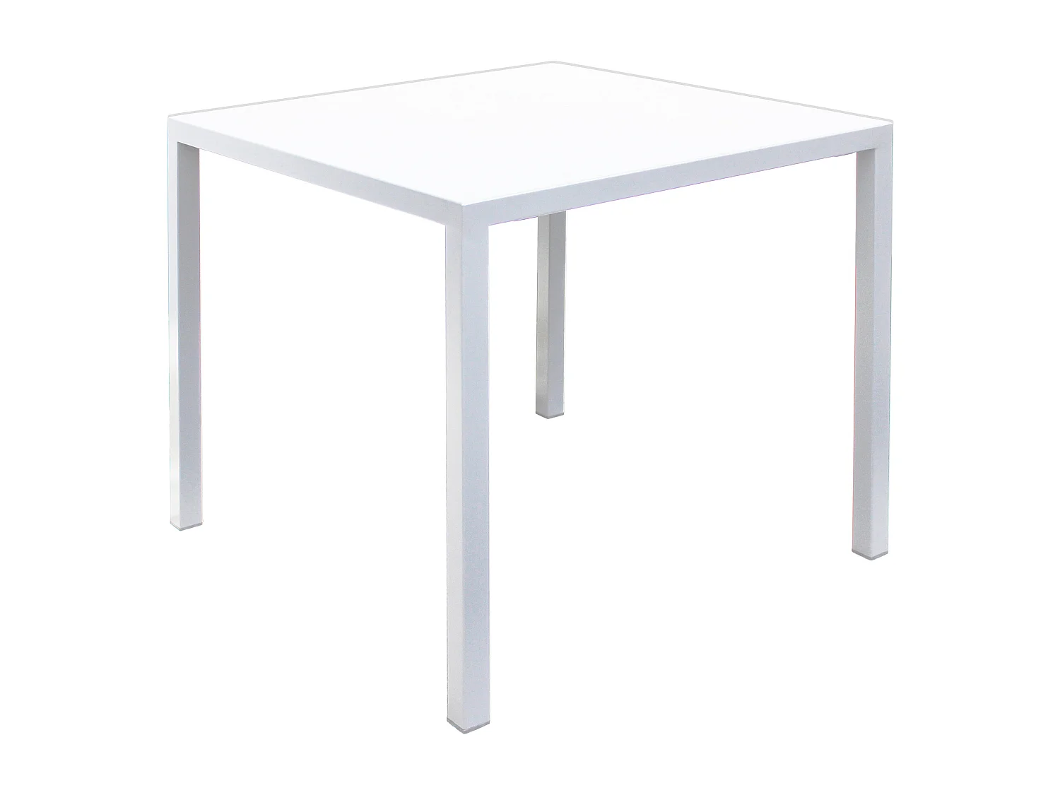 MilaniHome.it - tavolo da esterno autolivellante in acciaio di design moderno industrial cm 80 x 80 x 74 hdi coloreBianco