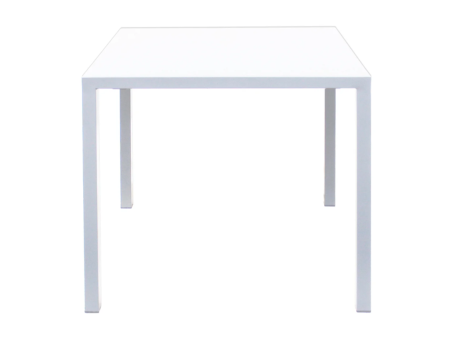 MilaniHome.it - tavolo da esterno autolivellante in acciaio di design moderno industrial cm 80 x 80 x 74 hdi coloreBianco