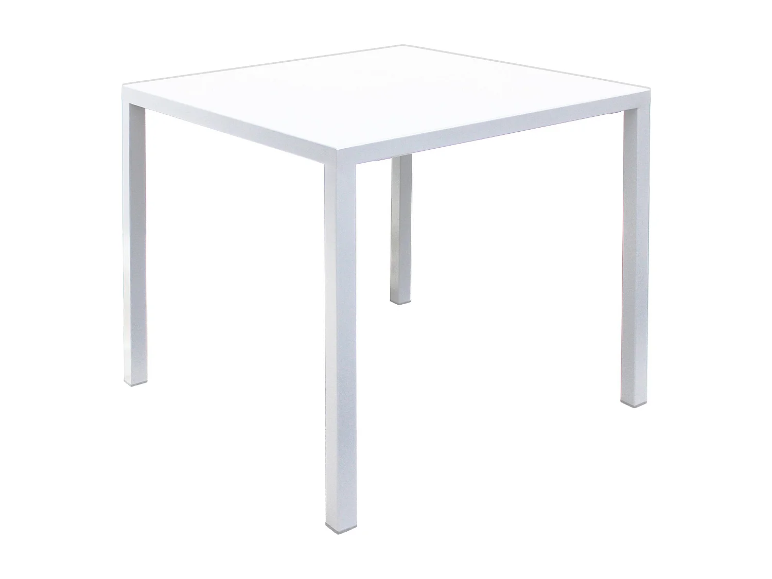 MilaniHome.it - tavolo da esterno autolivellante in acciaio di design moderno industrial cm 80 x 80 x 74 hdi coloreBianco