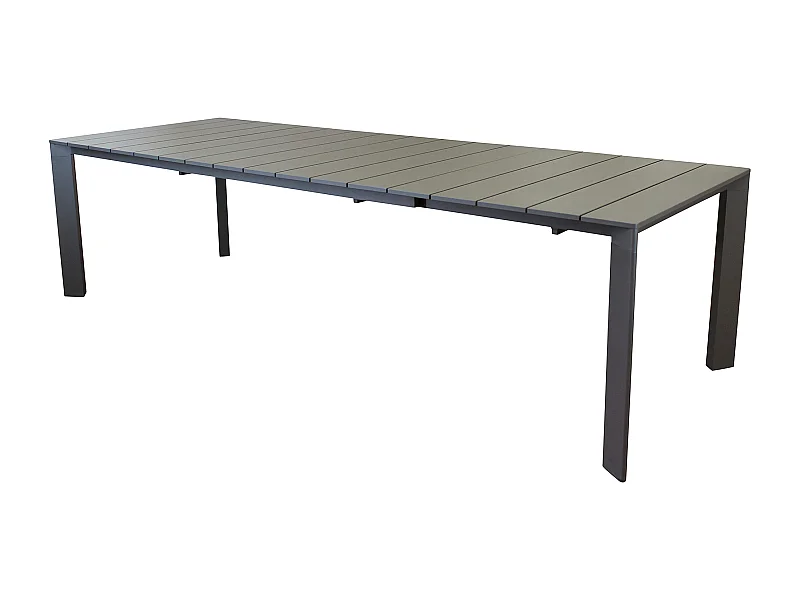 MilaniHome.it - tavolo da giardino in alluminio allungabile 215/280X101 di design per esterno giardino di coloreTaupe