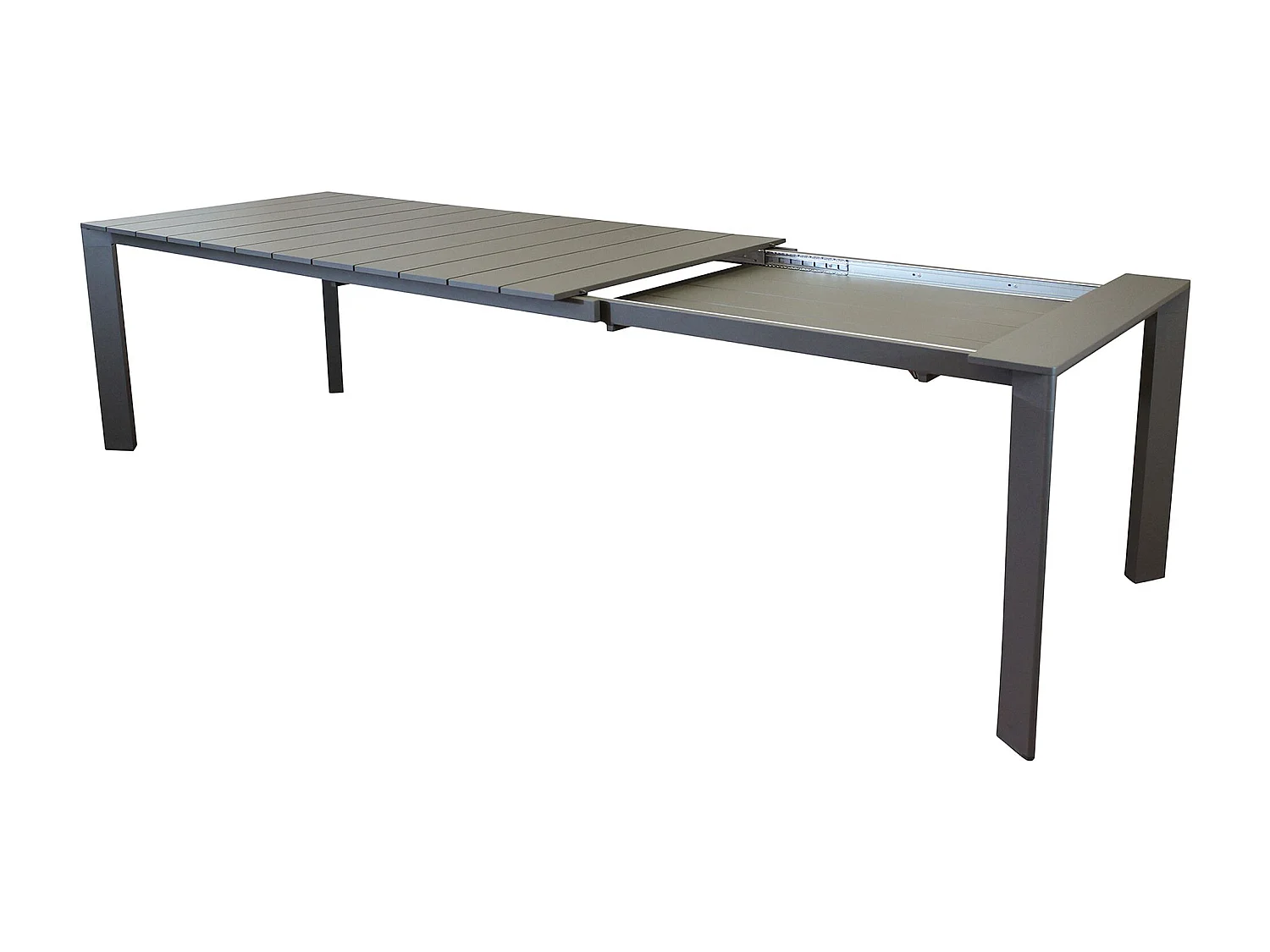 MilaniHome.it - tavolo da giardino in alluminio allungabile 215/280X101 di design per esterno giardino di coloreTaupe