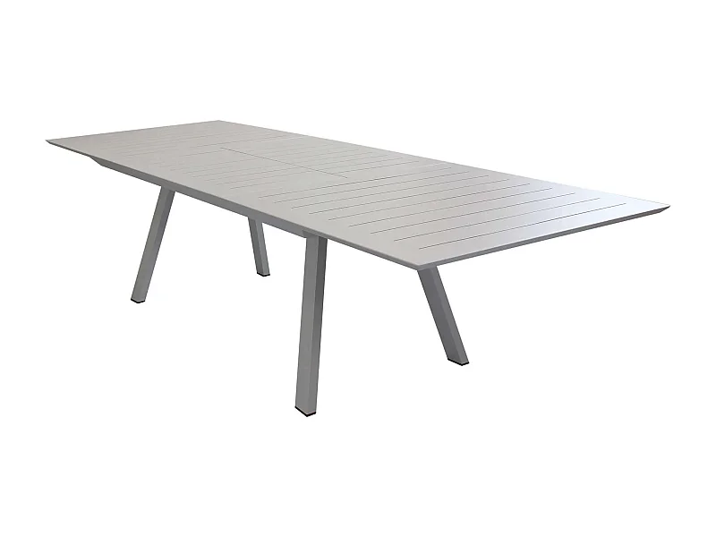 MilaniHome.it - Tavolo Rettangolare Allungabile In Alluminio Tortora 200/300x110 Da Esterno Giardino, Per Ristorante Agriturismo Albergo Hoteldi coloreTortora