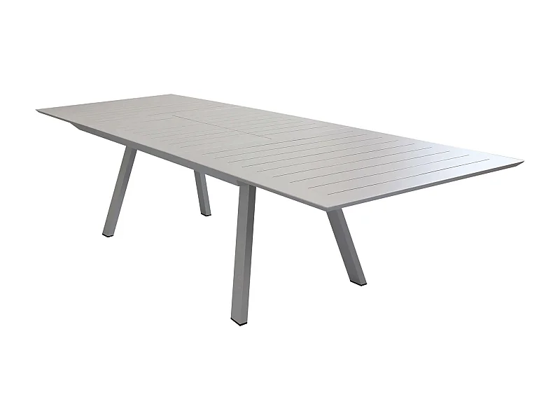MilaniHome.it - Tavolo Rettangolare Allungabile In Alluminio Tortora 200/300x110 Da Esterno Giardino, Per Ristorante Agriturismo Albergo Hoteldi coloreTortora