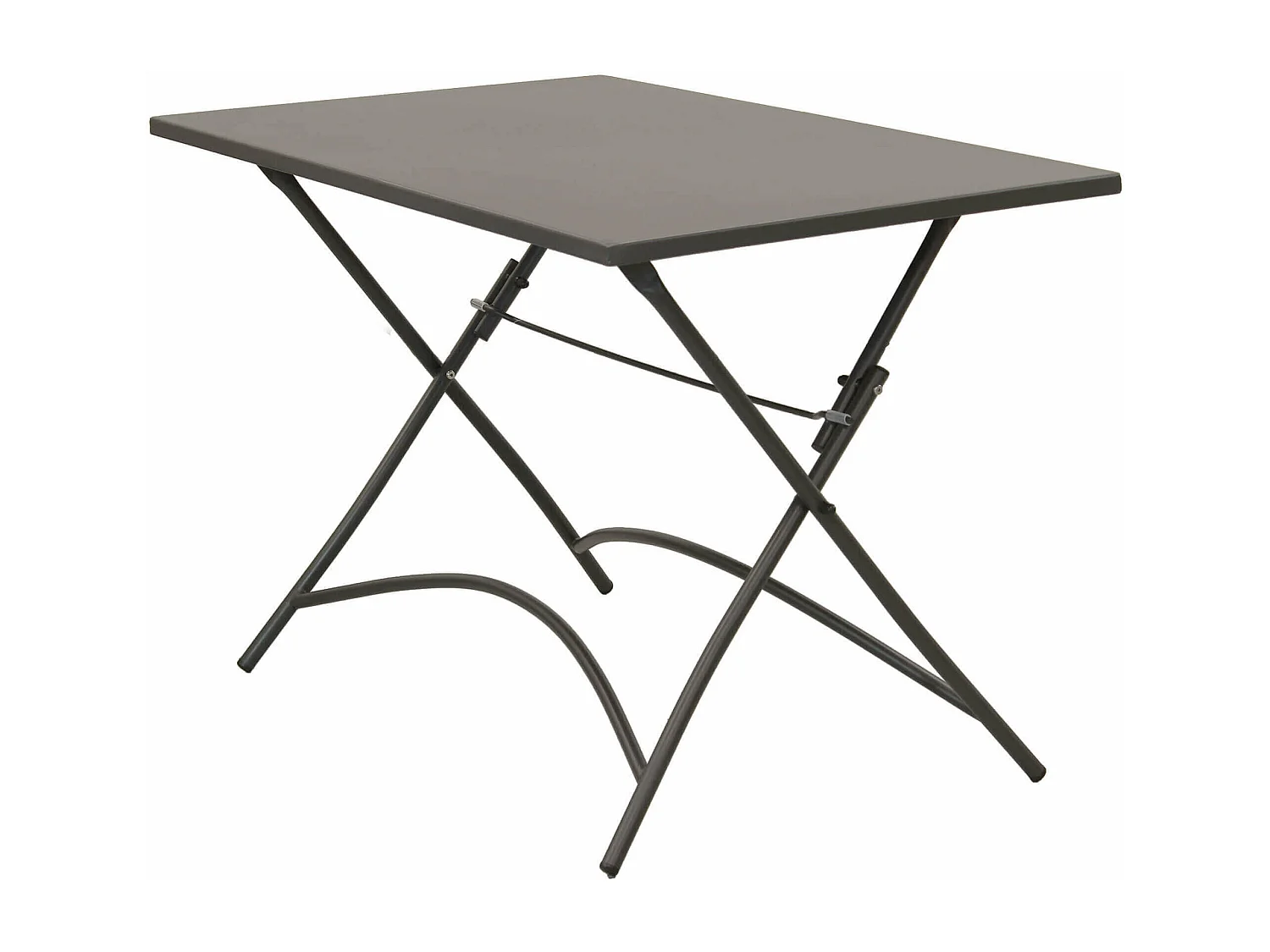 MilaniHome.it - Tavolo Pieghevole In Metallo Per Bar Da Esterno Giardino, Cm 110x70x72 H Colore Taupedi coloreTaupe