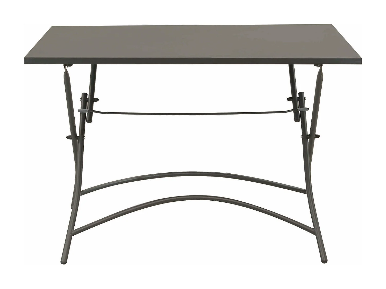 MilaniHome.it - Tavolo Pieghevole In Metallo Per Bar Da Esterno Giardino, Cm 110x70x72 H Colore Taupedi coloreTaupe