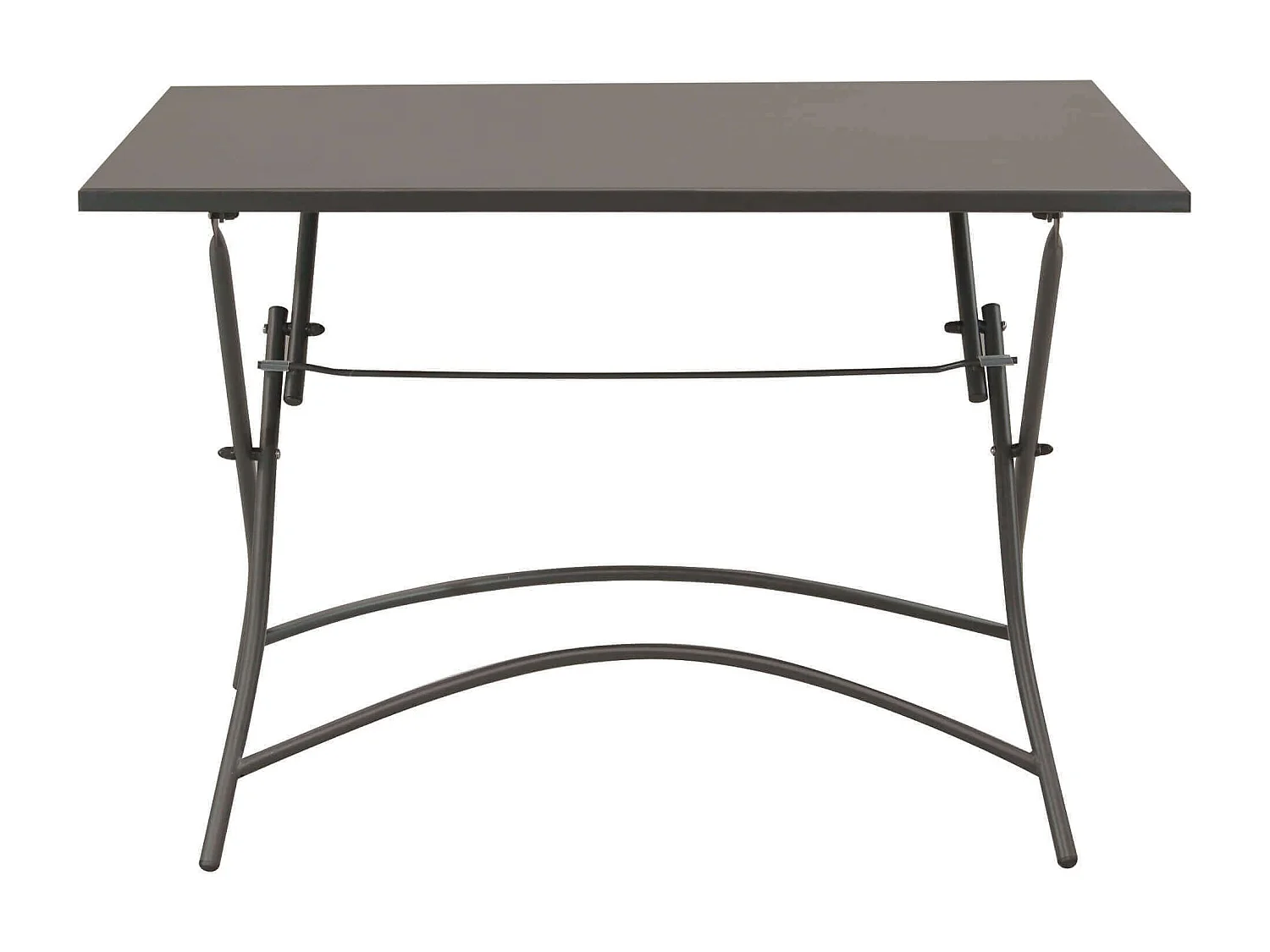 MilaniHome.it - Tavolo Pieghevole In Metallo Per Bar Da Esterno Giardino, Cm 110x70x72 H Colore Taupedi coloreTaupe