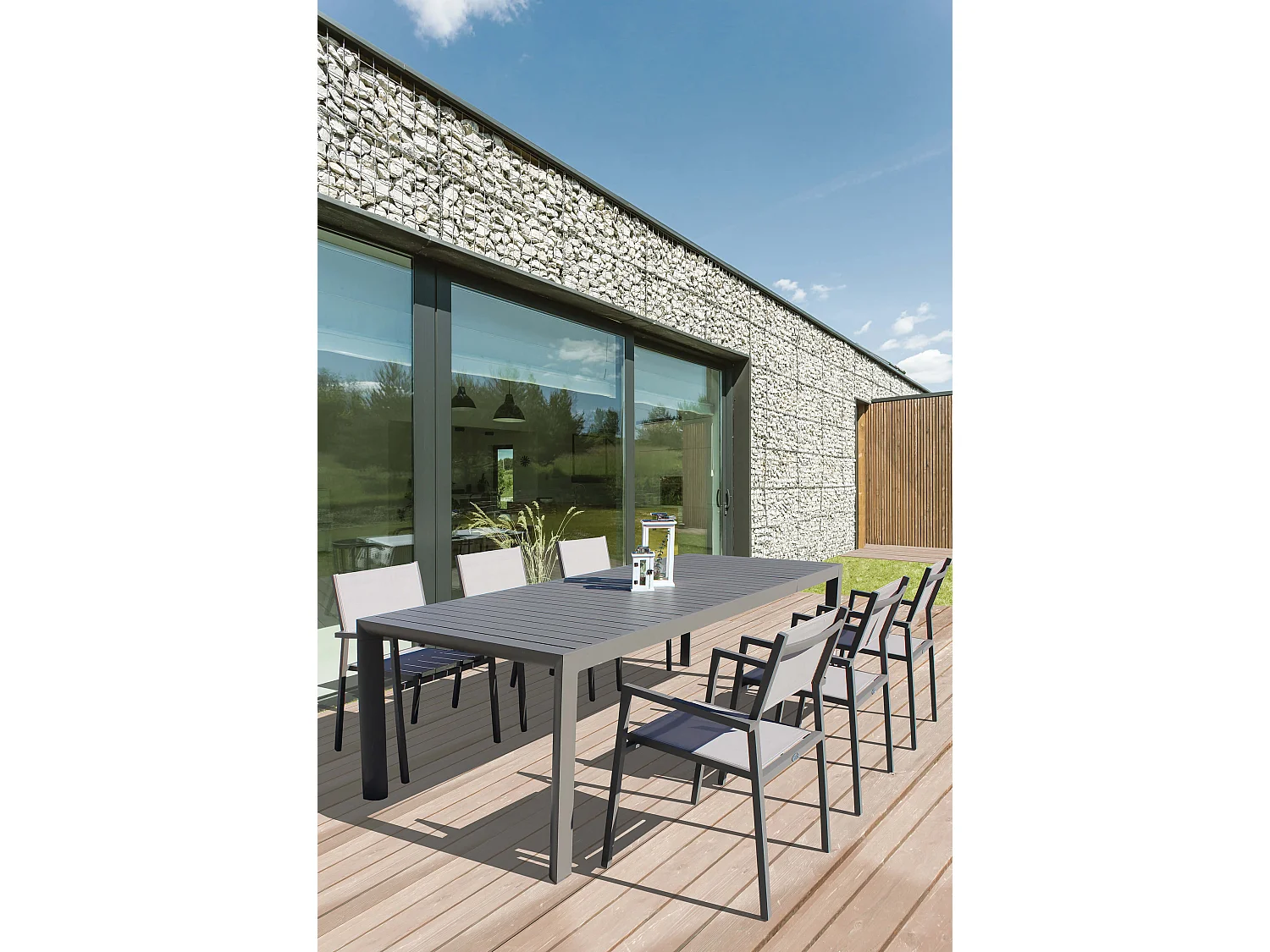 MilaniHome.it - Tavolo Da Giardino Allungabile In Alluminio 160/240x100 Colore Taupedi coloreTaupe