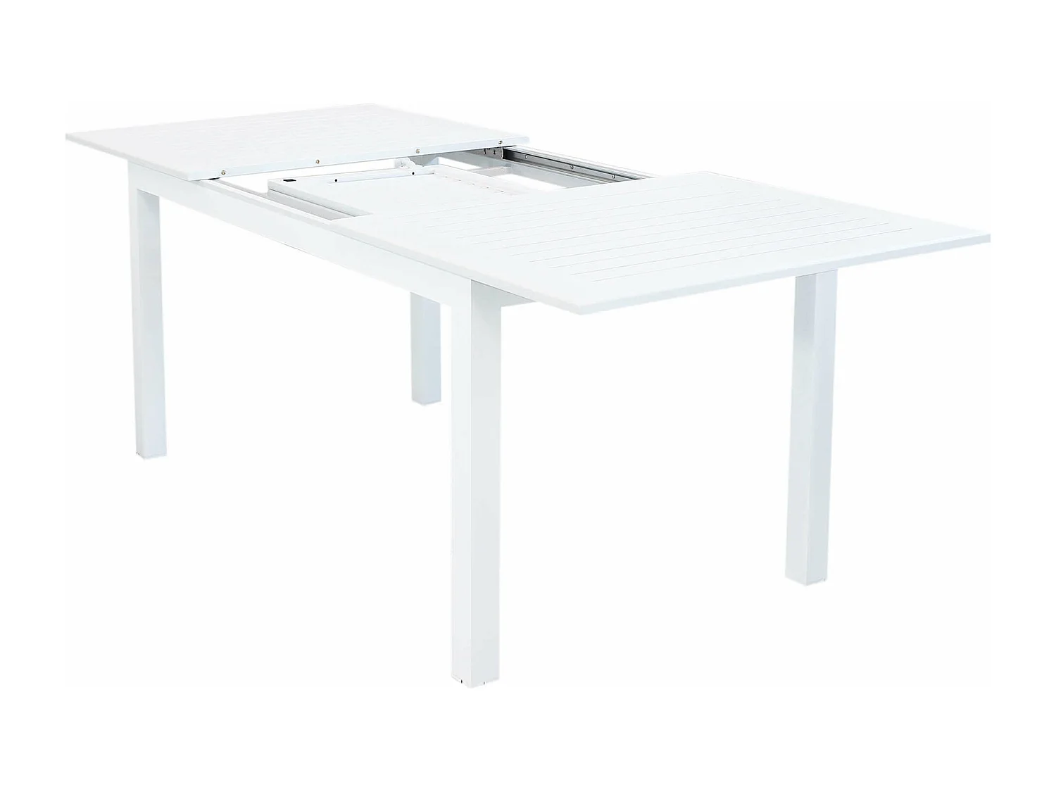 MilaniHome.it - Tavolo Rettangolare Allungabile In Alluminio Bianco 150/210x90 Da Esterno Giardino, Per Ristorante Agriturismo Albergo Hoteldi coloreBianco