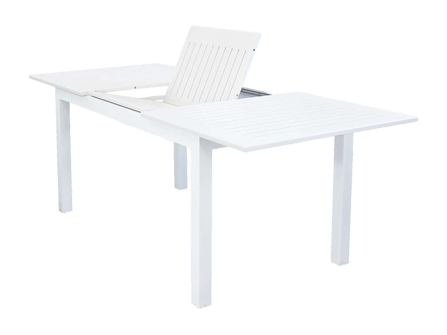 MilaniHome.it - Tavolo Rettangolare Allungabile In Alluminio Bianco 150/210x90 Da Esterno Giardino, Per Ristorante Agriturismo Albergo Hoteldi coloreBianco
