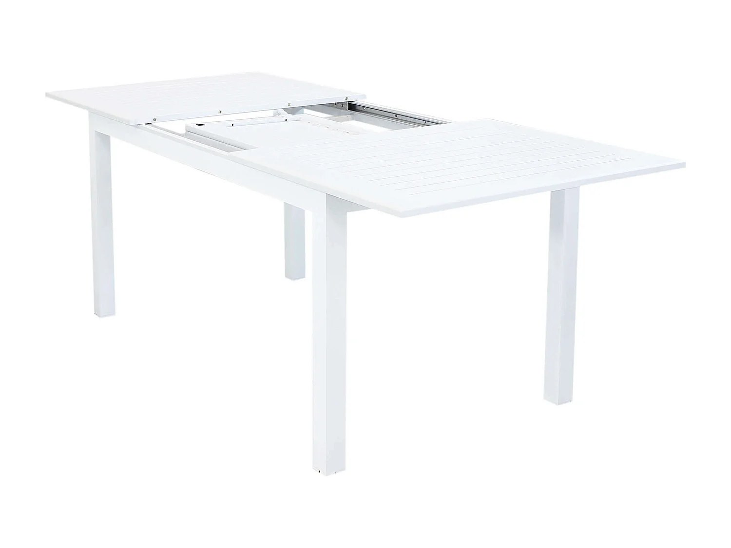 MilaniHome.it - Tavolo Rettangolare Allungabile In Alluminio Bianco 150/210x90 Da Esterno Giardino, Per Ristorante Agriturismo Albergo Hoteldi coloreBianco