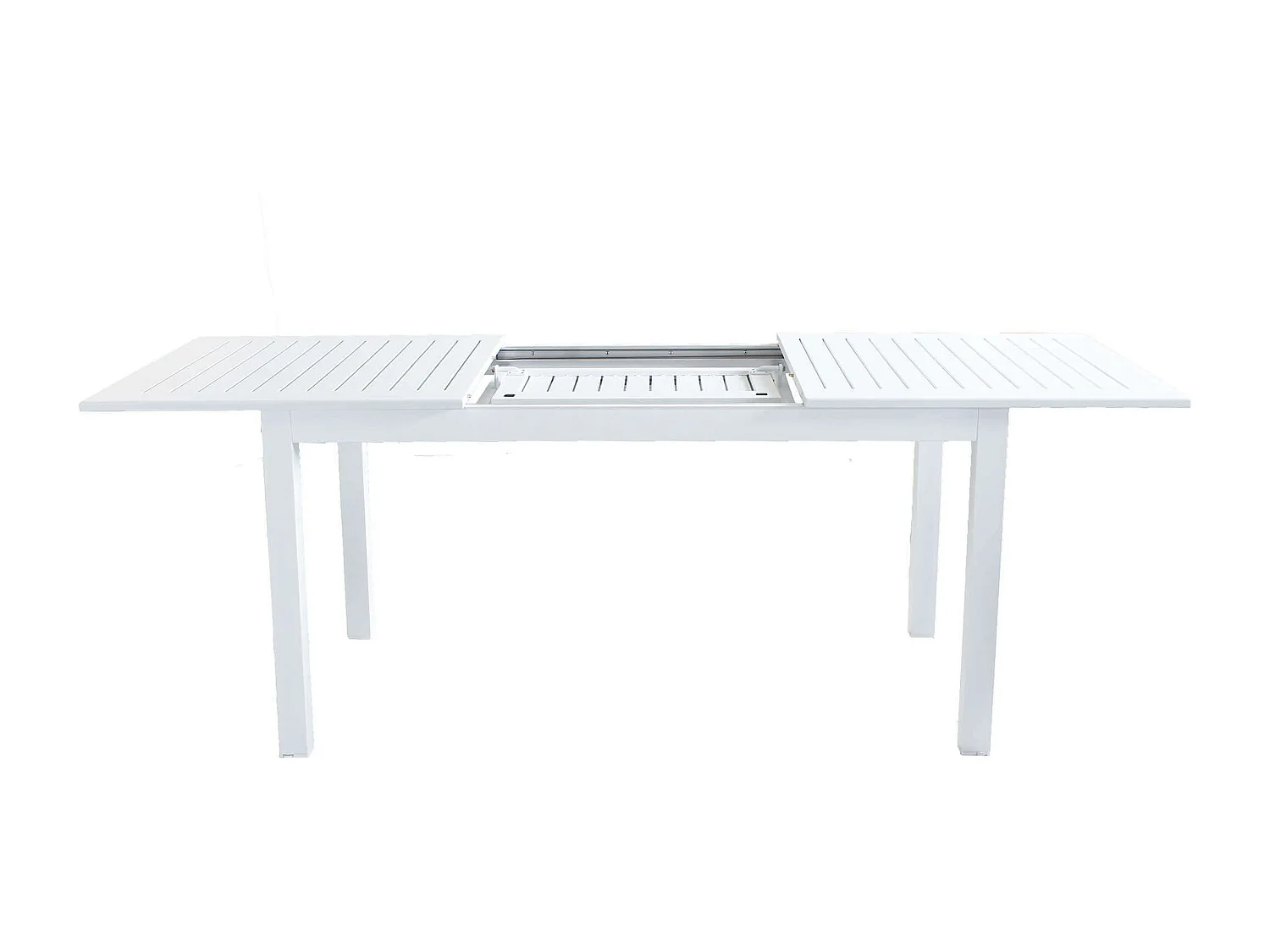 MilaniHome.it - Tavolo Rettangolare Allungabile In Alluminio Bianco 150/210x90 Da Esterno Giardino, Per Ristorante Agriturismo Albergo Hoteldi coloreBianco
