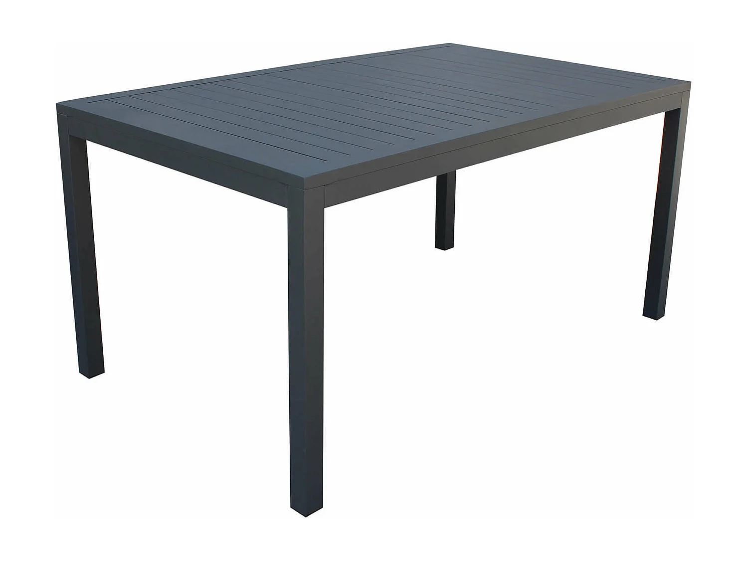 MilaniHome.it - Tavolo Rettangolare Fisso In Alluminio Bianco 150x90 Da Esterno Giardino, Per Ristorante Agriturismo Albergo Hoteldi coloreAntracite