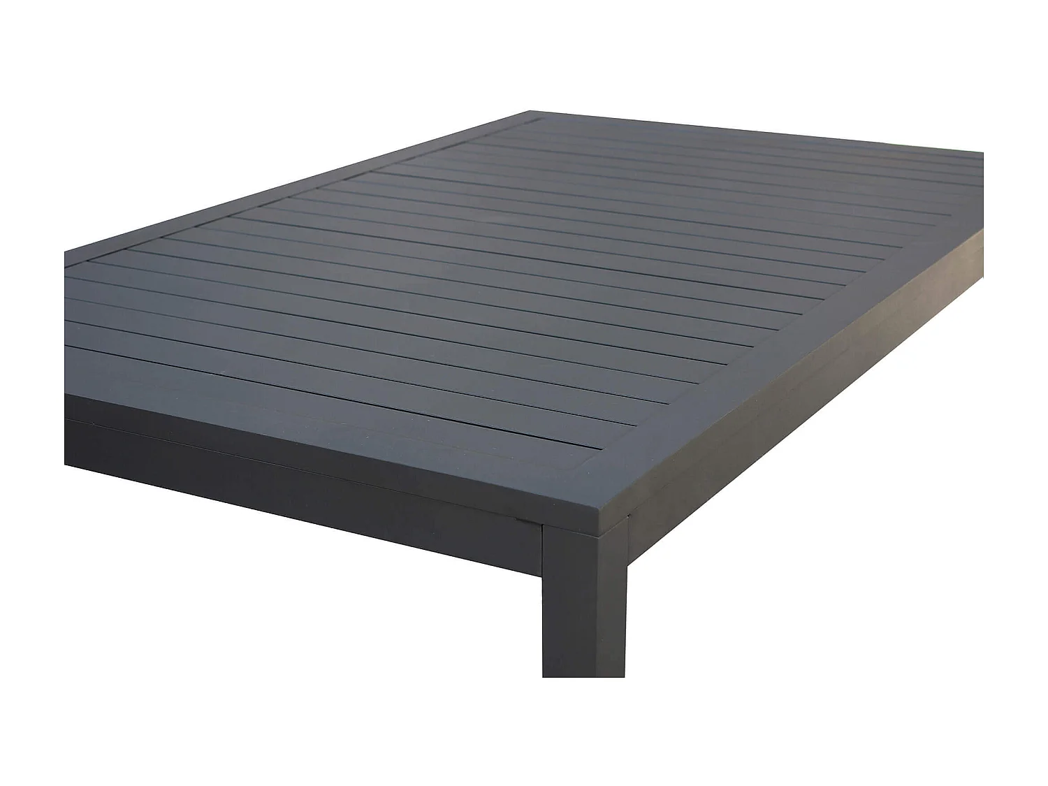 MilaniHome.it - Tavolo Rettangolare Fisso In Alluminio Bianco 150x90 Da Esterno Giardino, Per Ristorante Agriturismo Albergo Hoteldi coloreAntracite