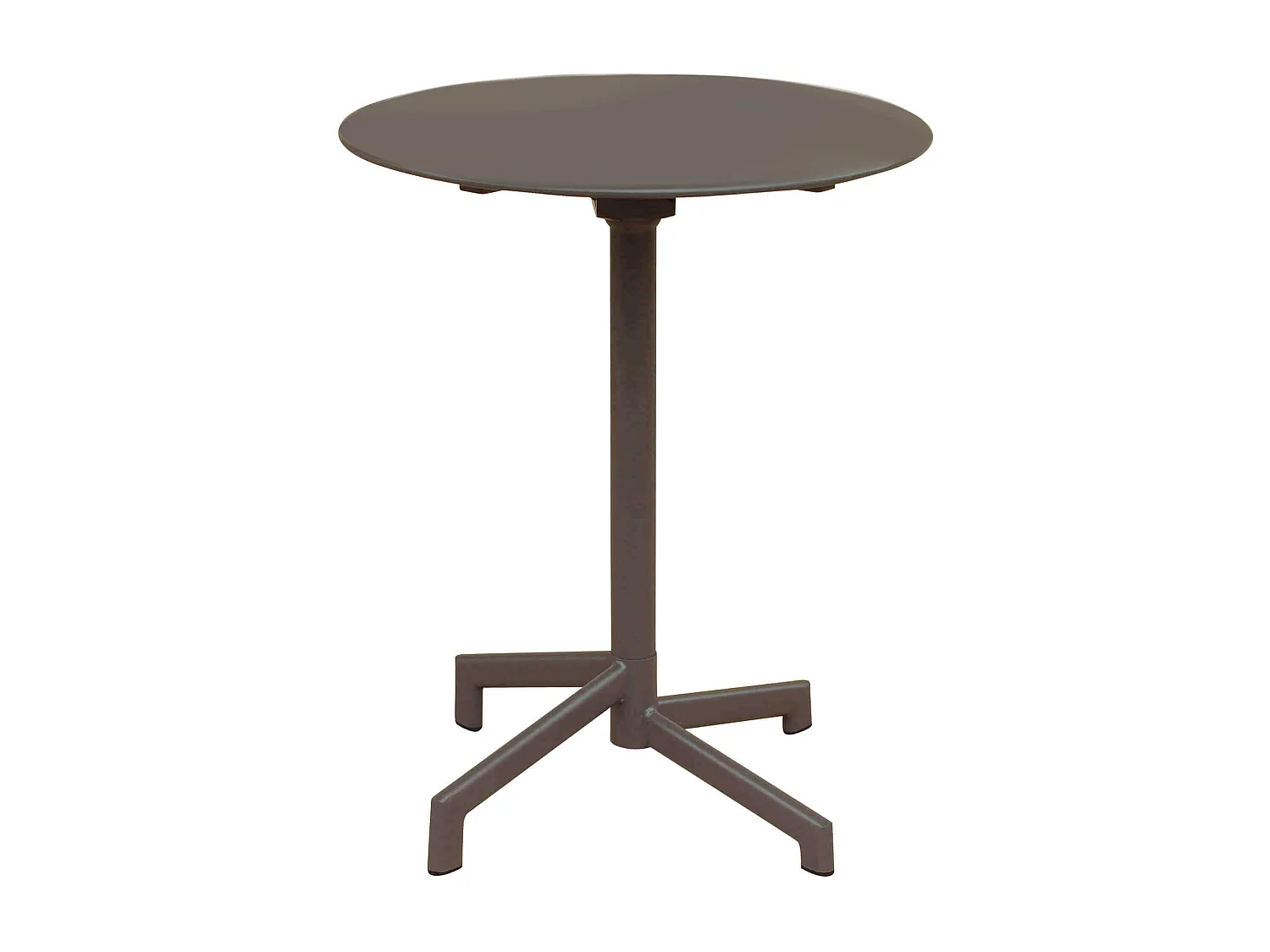 MilaniHome.it - Tavolo In Metallo Per Bar Da Esterno Giardino Con Piano Ribaltabile, Cm diametro 60x74 H Colore Taupedi coloreTaupe