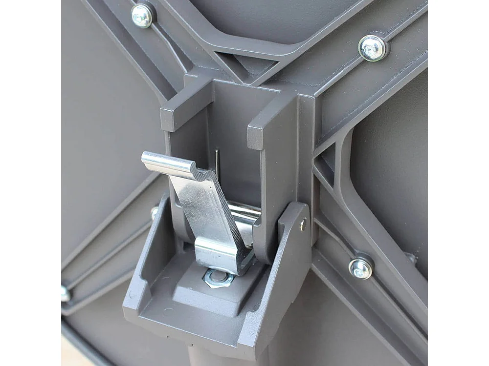 MilaniHome.it - Tavolo In Metallo Per Bar Da Esterno Giardino Con Piano Ribaltabile, Cm diametro 60x74 H Colore Taupedi coloreTaupe