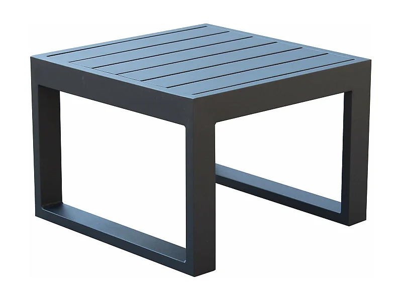 MilaniHome.it - Tavolino Salotto Giardino Quadrato Fisso 45x45 Bianco Da Esterno Per Ristorante Agriturismo Albergo Lettinodi coloreAntracite