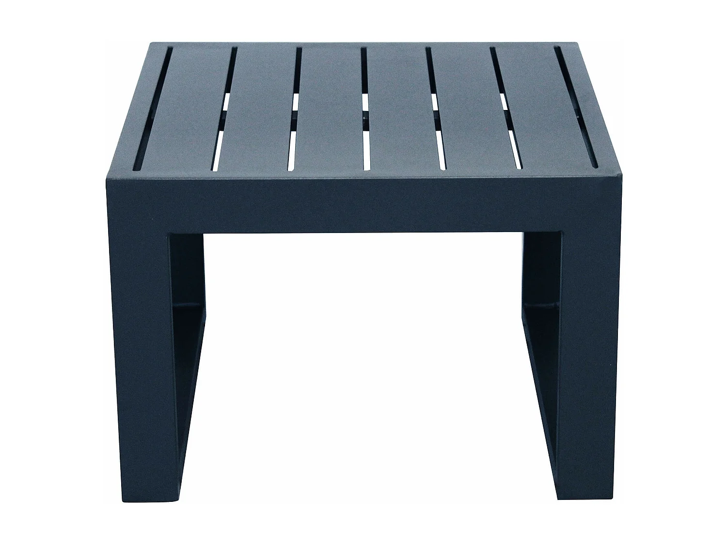 MilaniHome.it - Tavolino Salotto Giardino Quadrato Fisso 45x45 Bianco Da Esterno Per Ristorante Agriturismo Albergo Lettinodi coloreAntracite