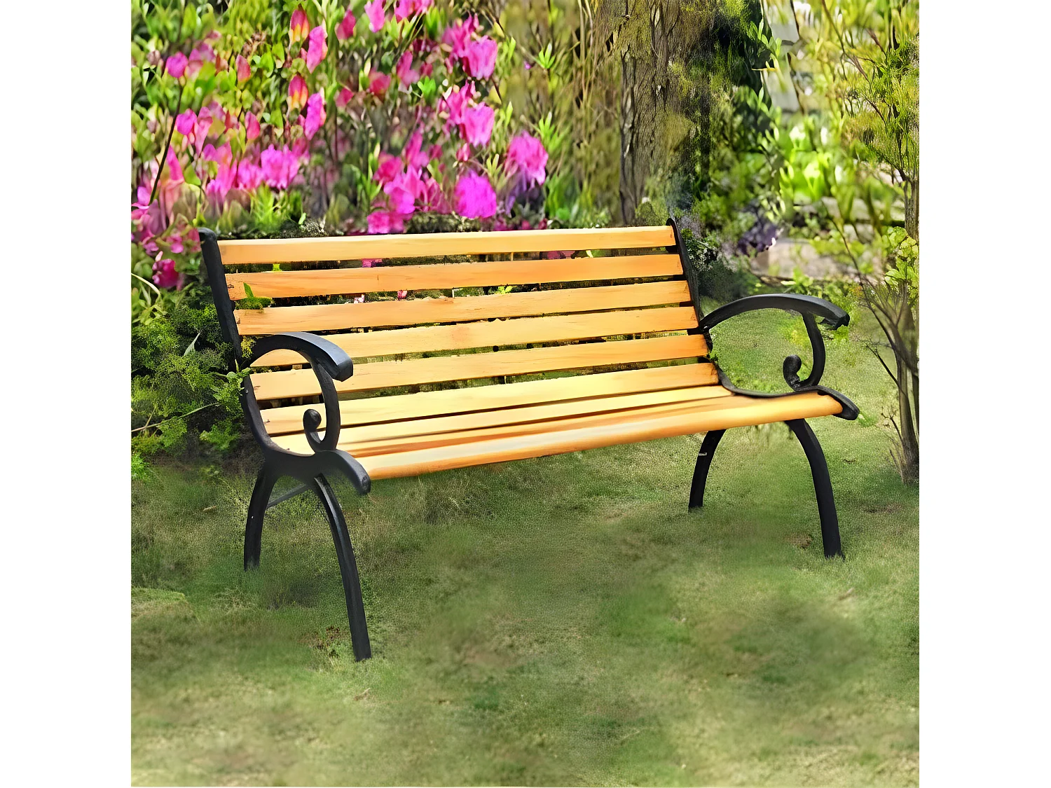 MilaniHome.it - Panca In Legno E Ghisa Per Esterno Giardino, Portico, Ristorante, Gelateria Bar Hotel Albergo Piscinadi coloreAntracite