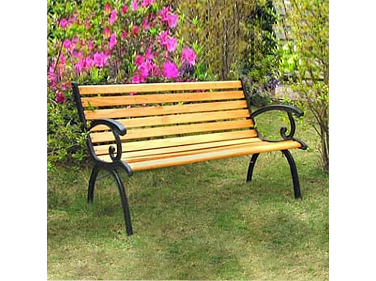 MilaniHome.it - Panca In Legno E Ghisa Per Esterno Giardino, Portico, Ristorante, Gelateria Bar Hotel Albergo Piscinadi coloreAntracite