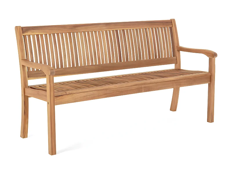 MilaniHome.it - Panchina Legno Acacia Panca 3 Posti Resistente Arredo Esterno Giardino Ac805012di coloreMarrone