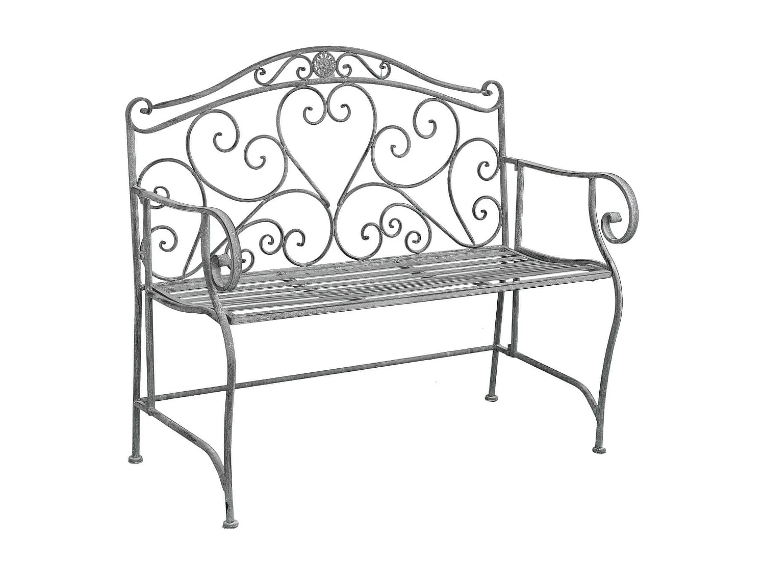 MilaniHome.it - Panca in ferro Per Interno Esterno Giardino Ristorante Bar Albergo colore bianco ossidatodi coloreBianco ossidato