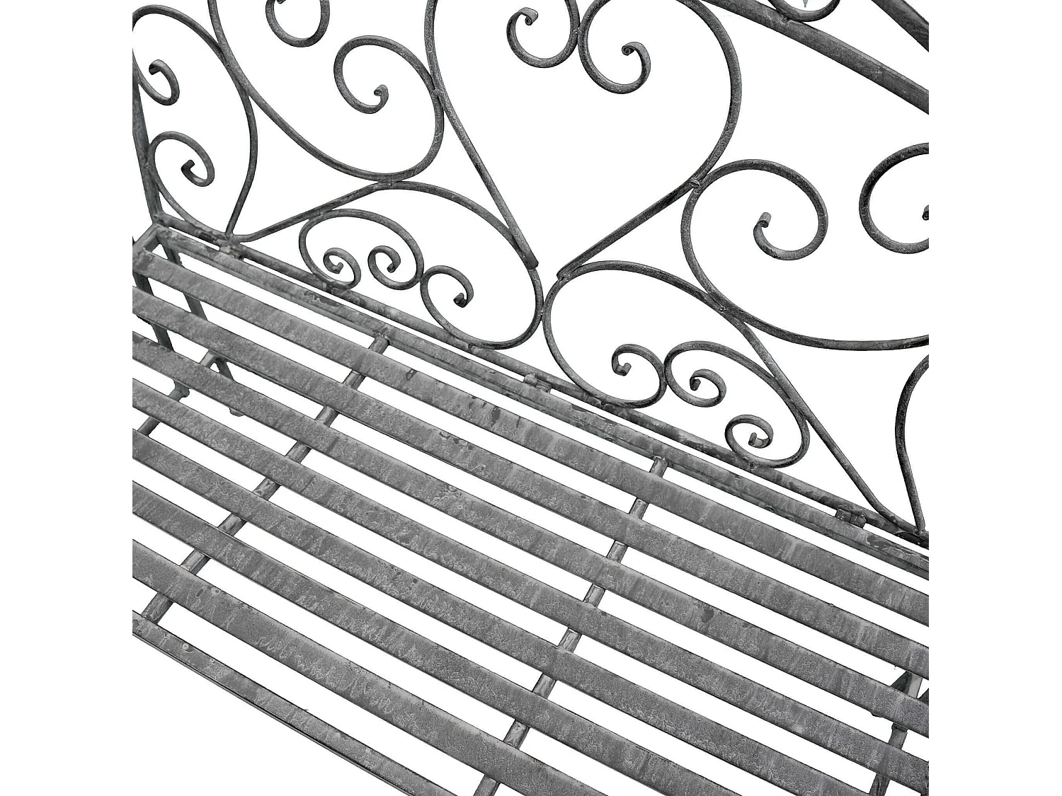 MilaniHome.it - Panca in ferro Per Interno Esterno Giardino Ristorante Bar Albergo colore bianco ossidatodi coloreBianco ossidato