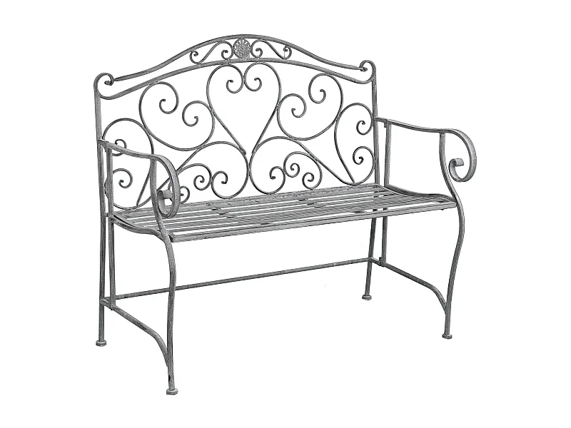 MilaniHome.it - Panca in ferro Per Interno Esterno Giardino Ristorante Bar Albergo colore bianco ossidatodi coloreBianco ossidato