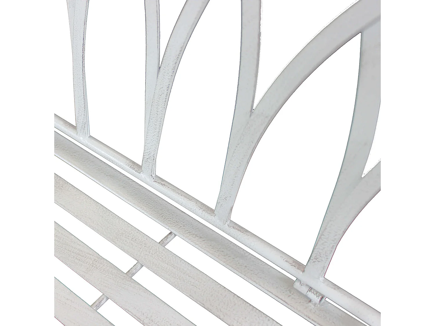 MilaniHome.it - Panca 2 Posti In Ferro Per Interno Esterno Ingresso Portico Piscina Giardino Veranda Ristorante Bar Albergo Agriturismodi coloreBianco