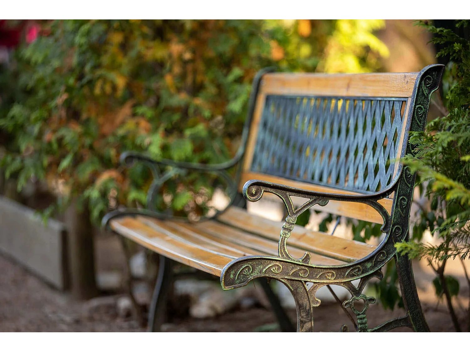 MilaniHome.it - Panca In Ghisa E Legno Per Esterno Giardino, Portico, Ristorante, Gelateria Bar Hotel Albergo Piscinadi coloreAntracite