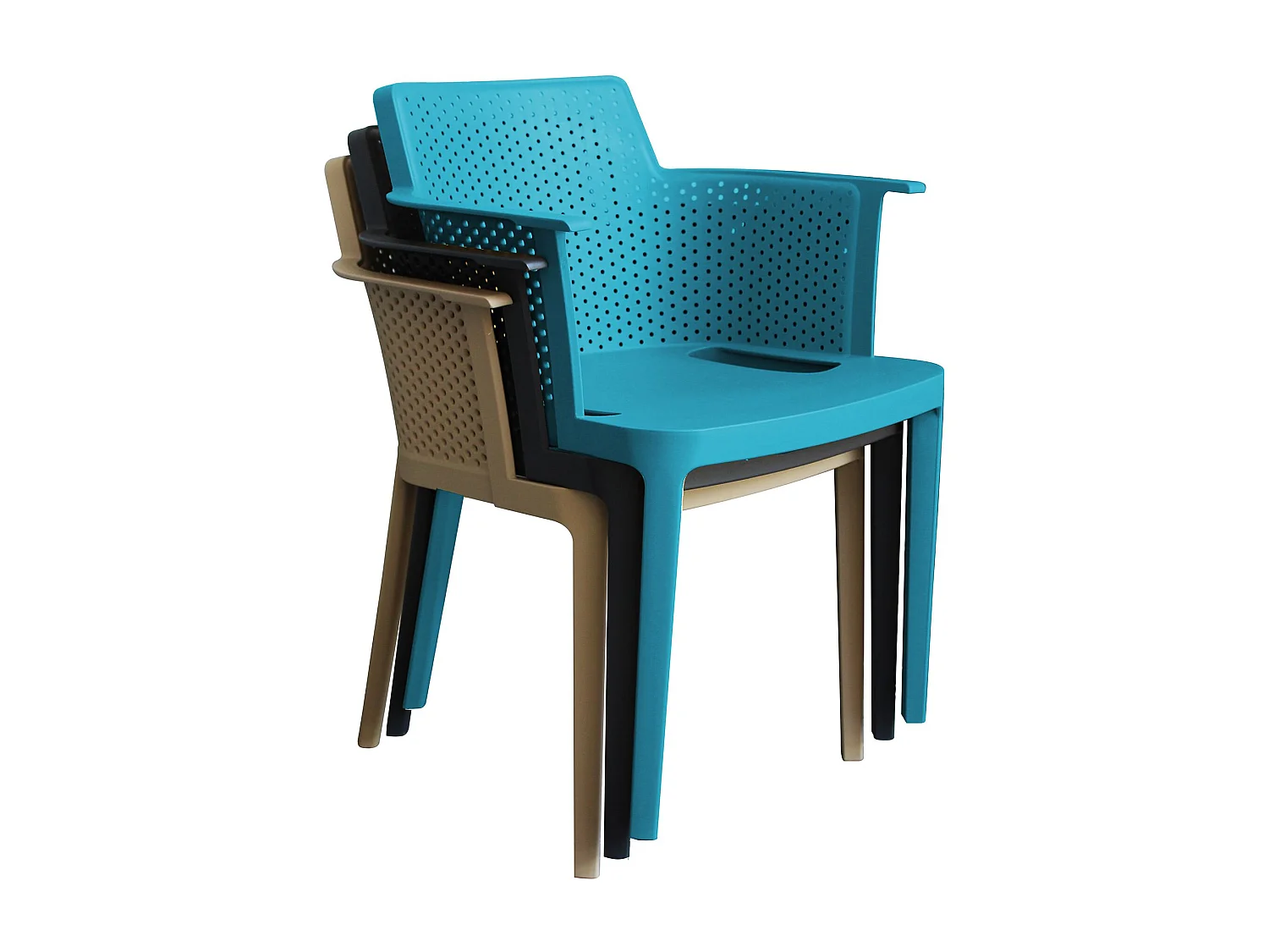 MilaniHome.it - Poltrona in plastica per esterno giardino interno sala da pranzo colorata polipropilenedi coloreVerde petrolio