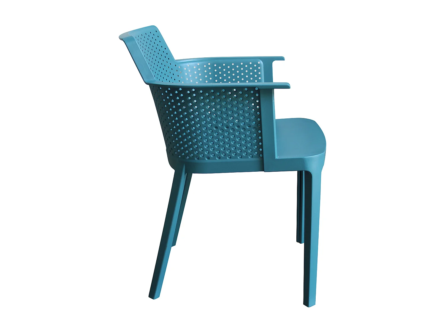 MilaniHome.it - set di 4 Poltrone in plastica per esterno giardino interno sala da pranzo colorata polipropilenedi coloreVerde petrolio