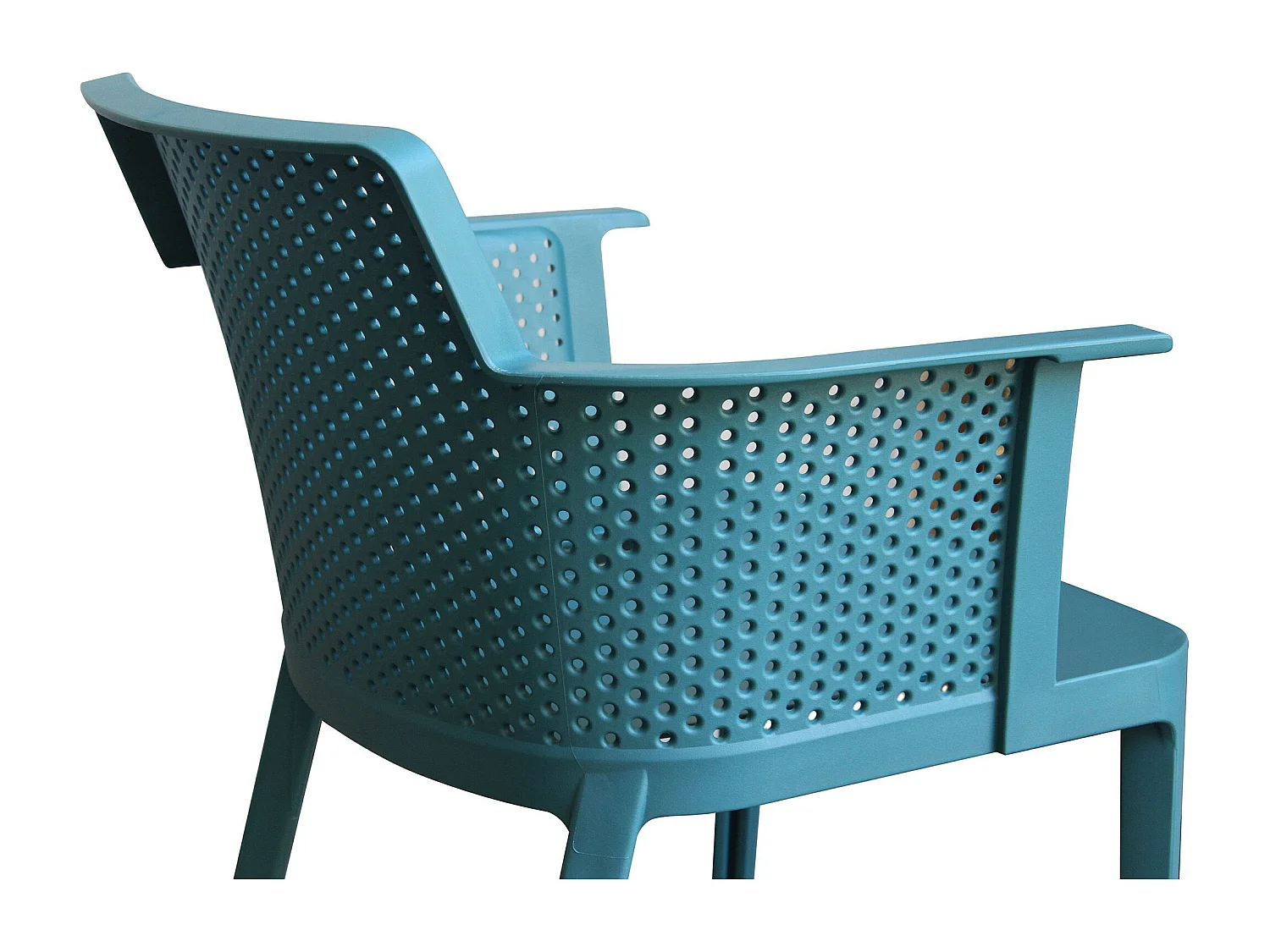 MilaniHome.it - set di 4 Poltrone in plastica per esterno giardino interno sala da pranzo colorata polipropilenedi coloreVerde petrolio