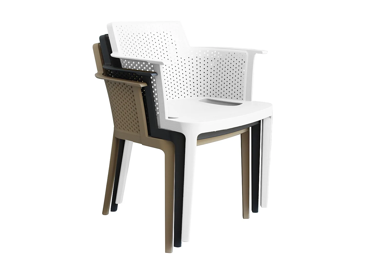 MilaniHome.it - Poltrona in plastica per esterno giardino interno sala da pranzo colorata polipropilenedi coloreBianco