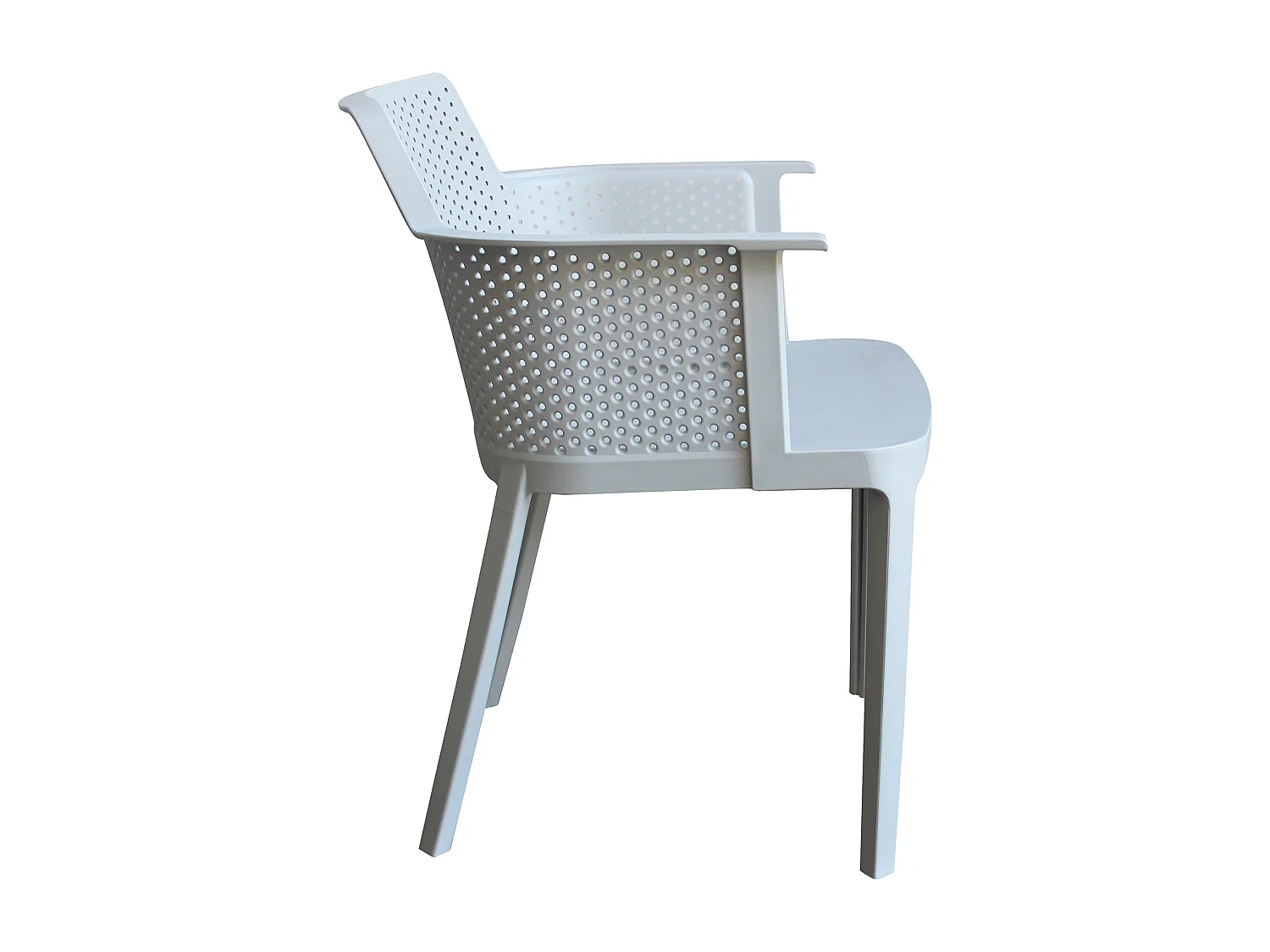 MilaniHome.it - set di 4 Poltrone in plastica per esterno giardino interno sala da pranzo colorata polipropilenedi coloreGrigio