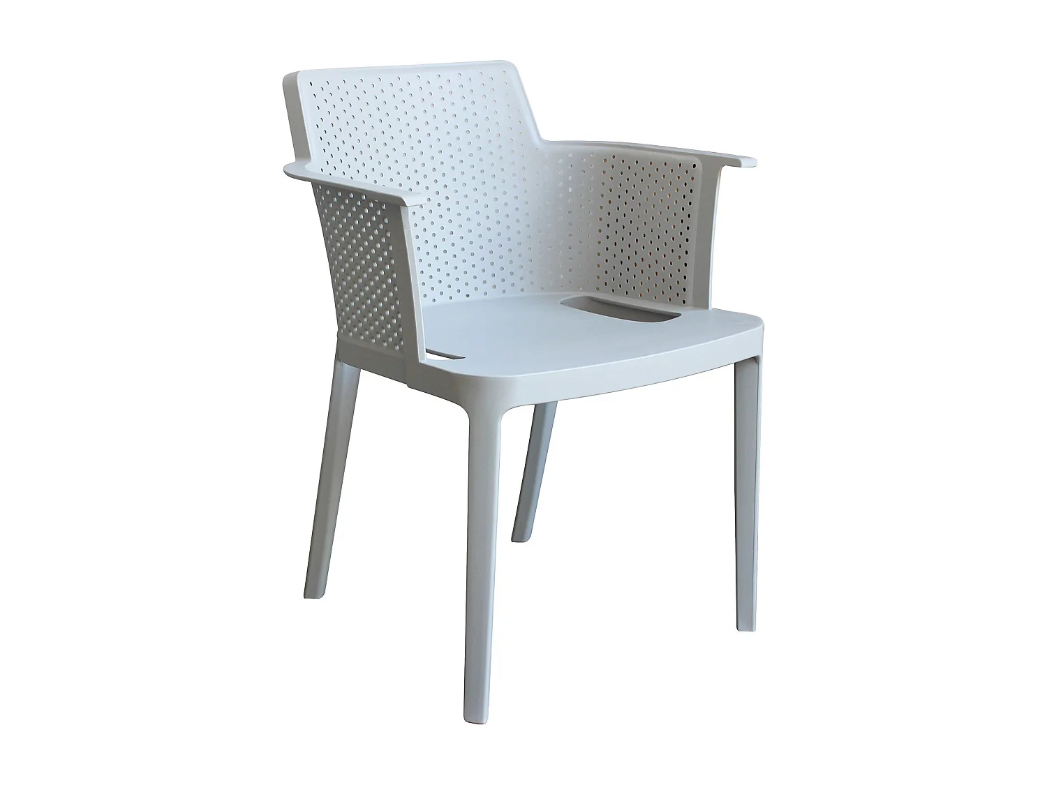 MilaniHome.it - set di 4 Poltrone in plastica per esterno giardino interno sala da pranzo colorata polipropilenedi coloreGrigio