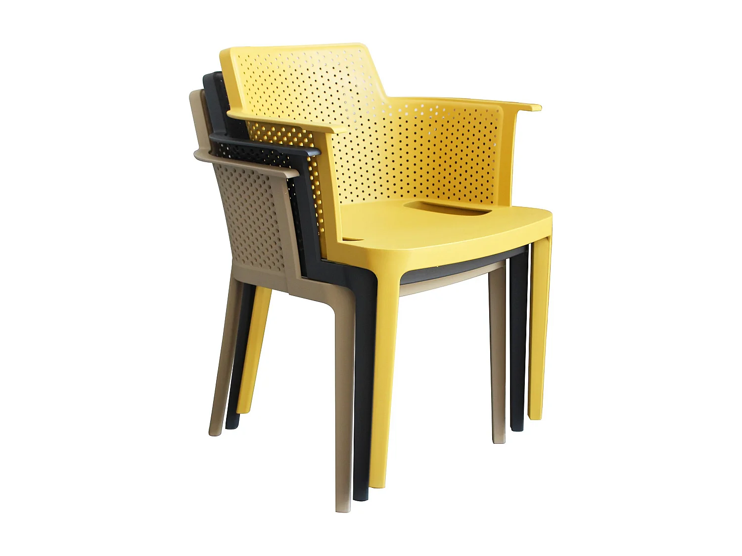 MilaniHome.it - Poltrona in plastica per esterno giardino interno sala da pranzo colorata polipropilenedi coloreAntracite