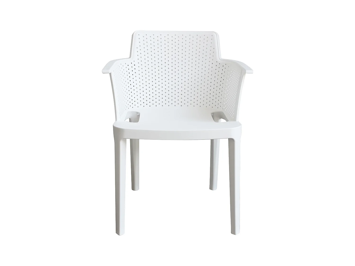 MilaniHome.it - set di 4 Poltrone in plastica per esterno giardino interno sala da pranzo colorata polipropilenedi coloreBianco