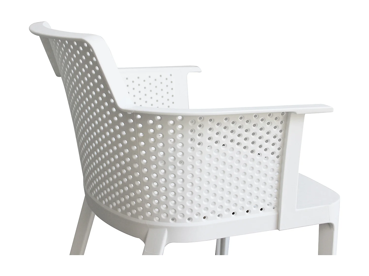 MilaniHome.it - set di 4 Poltrone in plastica per esterno giardino interno sala da pranzo colorata polipropilenedi coloreBianco