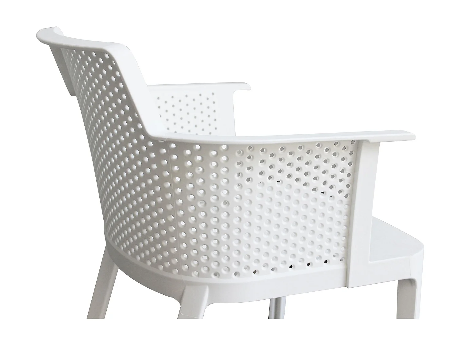 MilaniHome.it - set di 4 Poltrone in plastica per esterno giardino interno sala da pranzo colorata polipropilenedi coloreBianco